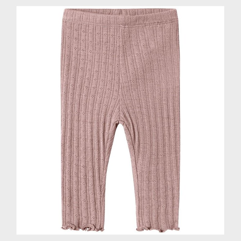 Name It Leggings - Uld/Silke - Rib - NbfWossa - Antler