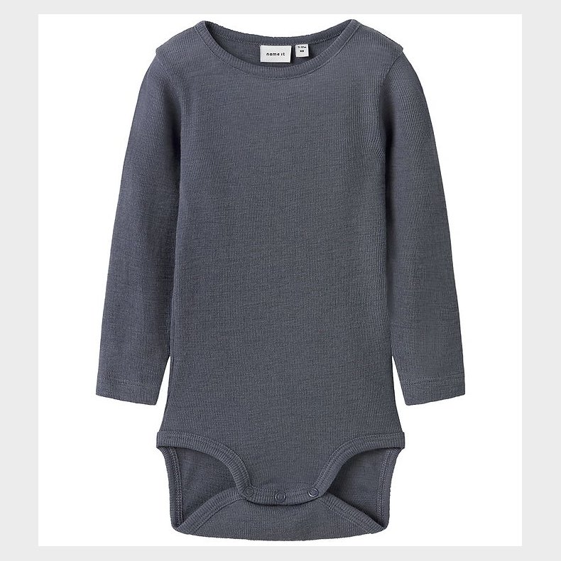 Name It Body l/ - Uld/Silke - Rib - NbmWossa - Folkstone Gray