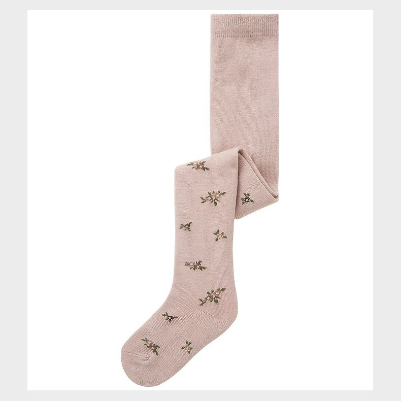 Name It Strmpebukser - Uld - NmfWak - Shadow Gray/Small flowers