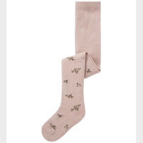 Name It Strmpebukser - Uld - NmfWak - Shadow Gray/Small flowers