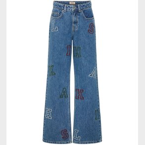 Kids Only Jeans - Wide - KogJuicy - Medium Blue Denim/Letters