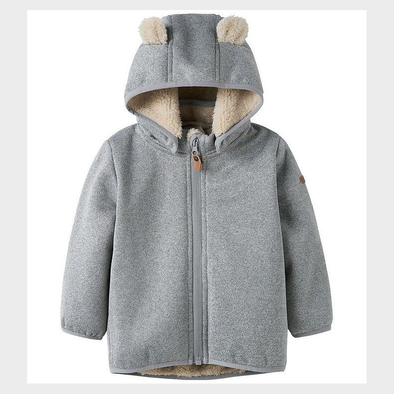 Name It Softshelljakke m. Fleece - NbnMada08 - Grey Melange m. 