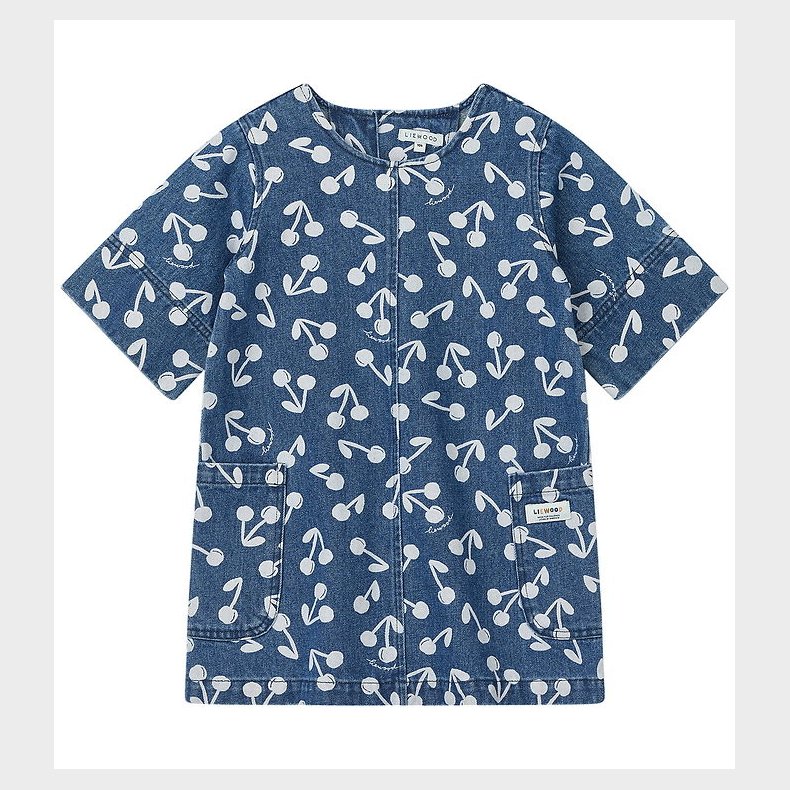 Liewood Kjole - Angelica - Denim - Cherry Blossom/Medium Blue De
