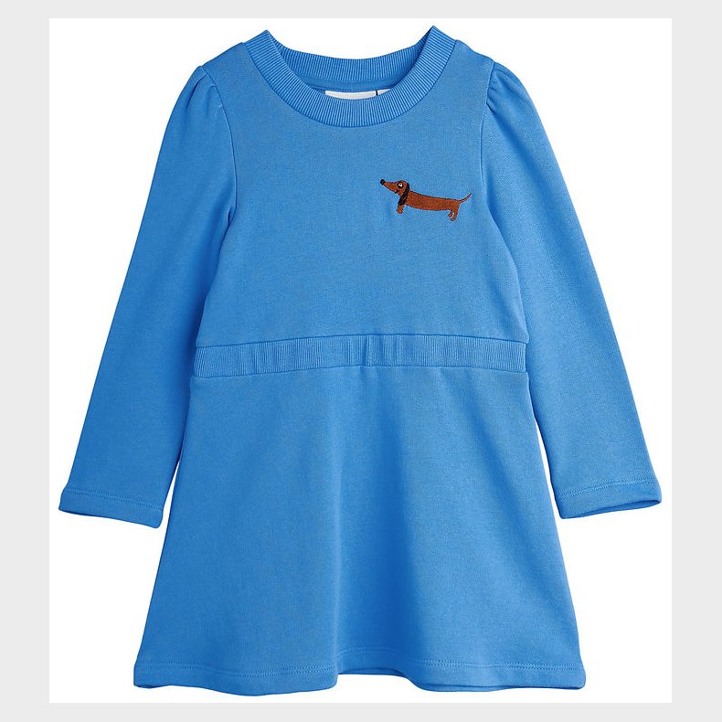 Mini Rodini Kjole - Sweat - Dog - Bl�