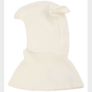 Huttelihut Elefanthue - Uld - 1-lags - Off-white m. rer