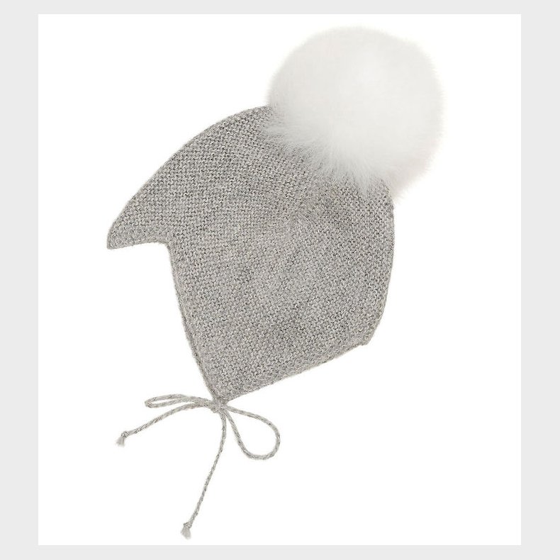 Huttelihut Babyhjelm m. Kvast - Alpakauld - Strik - Grmeleret