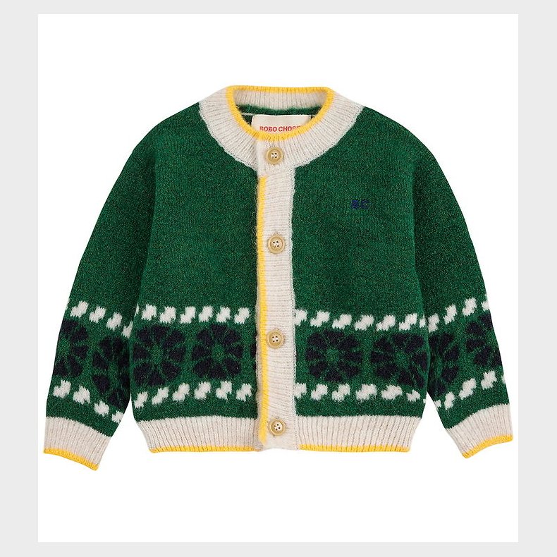 Bobo Choses Cardigan - Strik - Kaleidoscope Jacquard - Grn