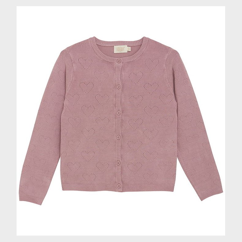 Creamie Cardigan - Pointelle - Woodrose