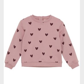 Creamie Sweatshirt - Woodrose m. Hjerter