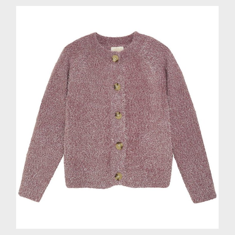 Creamie Cardigan - Strik - Glitter - Crushed Berry