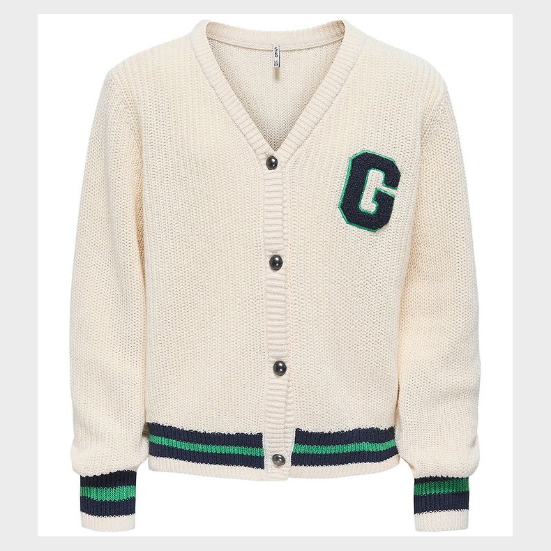 Kids Only Cardigan - Strik - Antique White/Night Sky/ Medium Gre