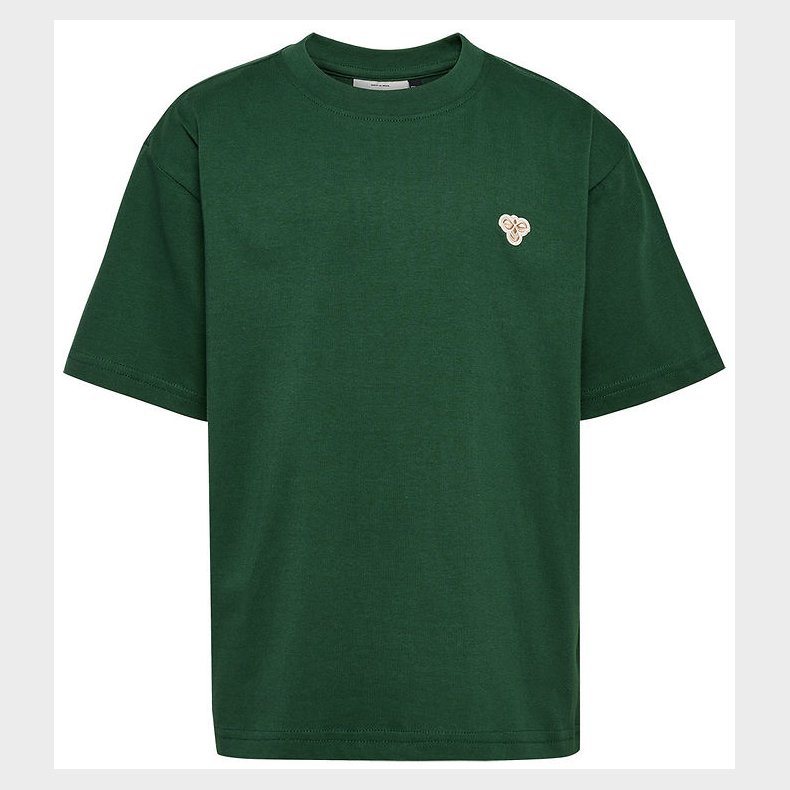 Hummel T-shirt - HmlJR - M�rkegr�n m. Logo