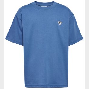 Hummel T-shirt - HmlJR - Dutch Blue m. Logo