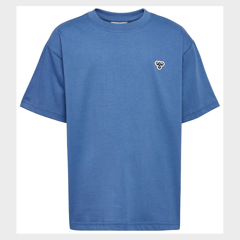 Hummel T-shirt - HmlJR - Dutch Blue m. Logo