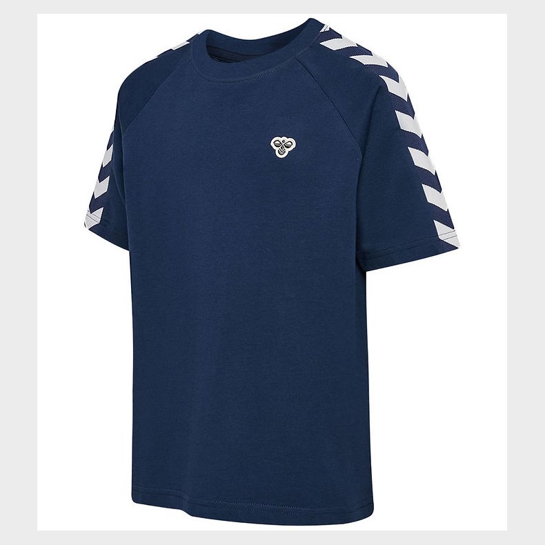 Hummel T-shirt - HmlJR Archive - Dress Blues m. Logo