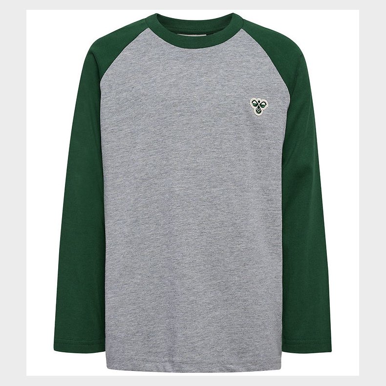 Hummel Bluse - hmlJR - Mrkegrn m. Logo