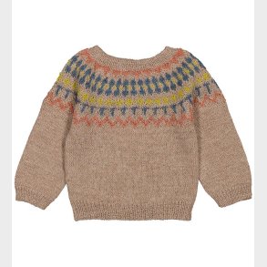 MarMar Bluse - Uld - Tuso - Brun/Multifarvet