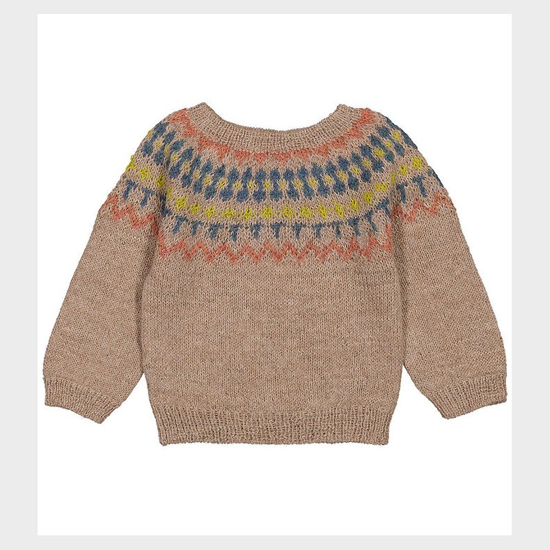 MarMar Bluse - Uld - Tuso - Brun/Multifarvet