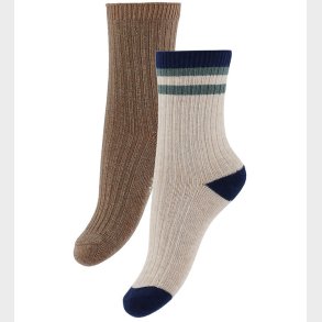 Konges Sljd Strmper - 2-pak - Rib - Navy Stripe