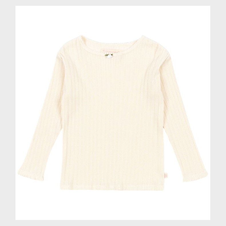 Konges Sljd Bluse - Rib - Papin - Antique White m. Hulmnster