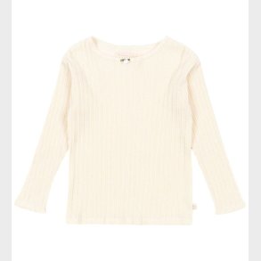 Konges Sljd Bluse - Rib - Papin - Antique White m. Hulmnster