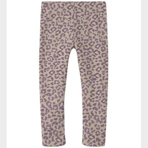 Name It Leggings m. Fleece - NmfDavina - Summer Sand/Leo