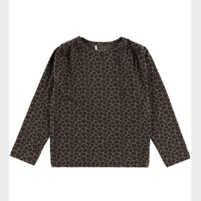 Minymo Bluse - Bomuld/Modal - AOP - Chocolate Chip