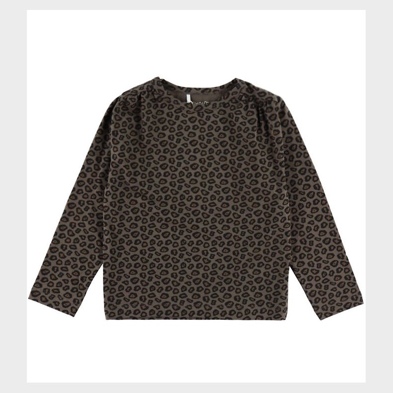 Minymo Bluse - Bomuld/Modal - AOP - Chocolate Chip