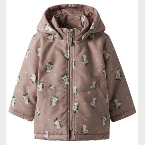 Name it Dunjakke - NmfMaxi - Woodrose/UNICORN