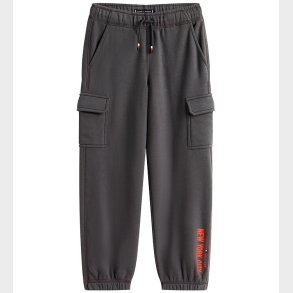 Tommy Hilfiger Sweatpants - Cargo - Washed Black m. Orange