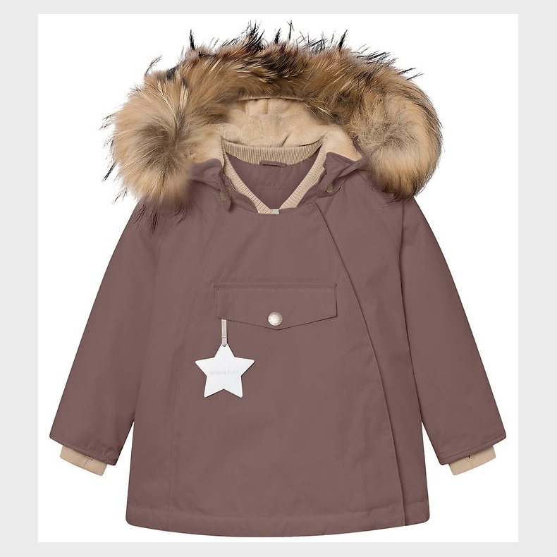 Mini A Ture Vinterjakke - MatWang Fleece/Fur - Peppercorn Plum