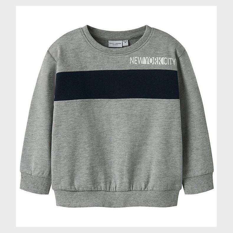 Name It Sweatshirt - NmmVance - Grmeleret m. Navy