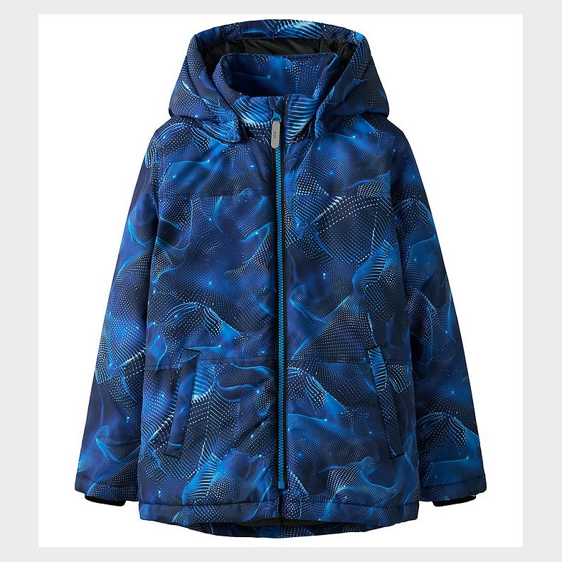 Name It Vinterjakke - NkmMax - Brilliant Blue/ABSTRACT