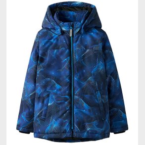 Name It Vinterjakke - NkmMax - Brilliant Blue/ABSTRACT