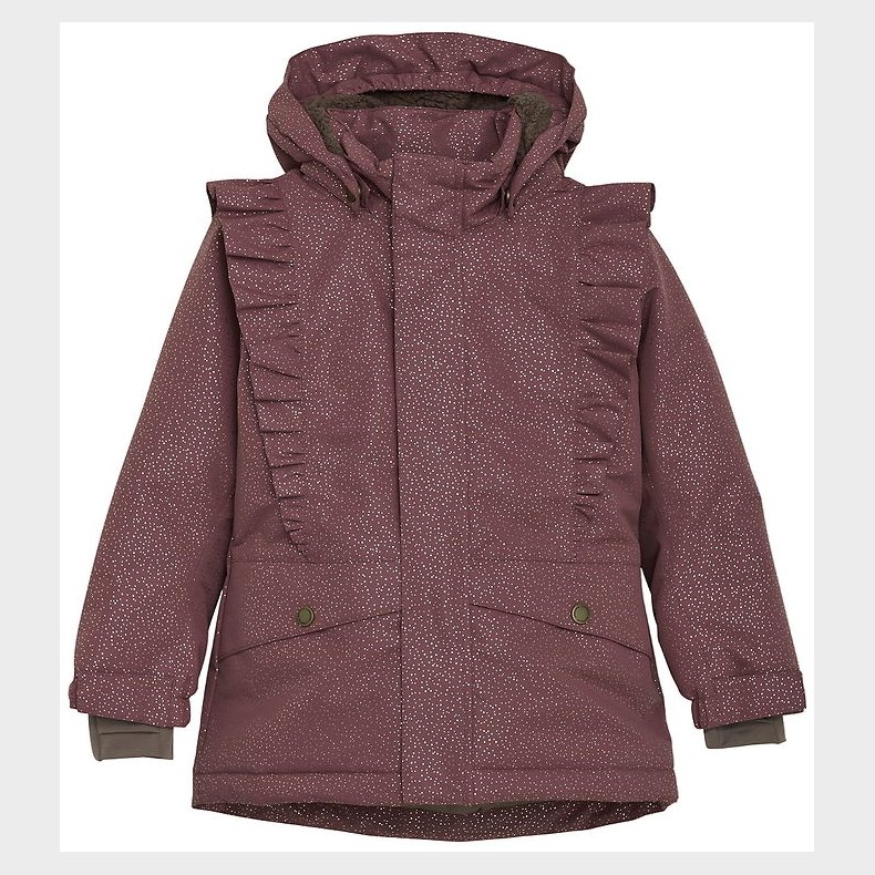En Fant Vinterjakke - Rose Taupe m. Guldprikker/Fl�ser
