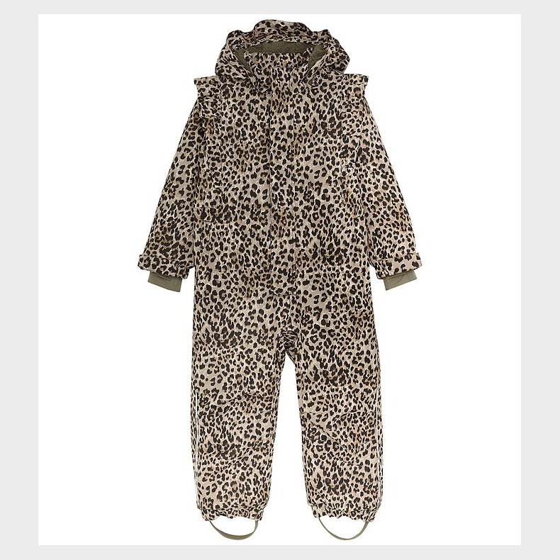 En Fant Flyverdragt - Pine Bark m. Leopard/Fl�ser