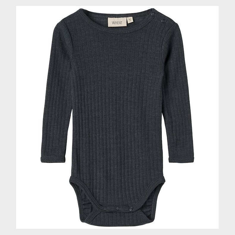 Wheat Body l/ - Uld/Silke - Rib - Liea - Navy