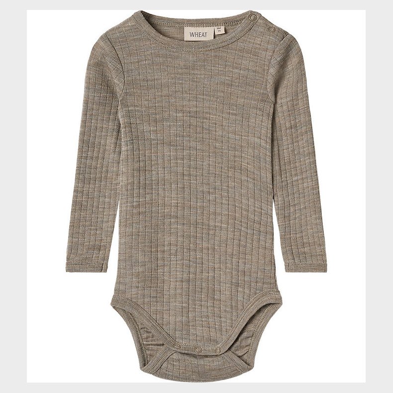 Wheat Body l/ - Uld/Silke - Liea - khaki melange