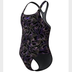 Speedo Badedragt - HyperBoom Allover Medalist - Sort/Fersken