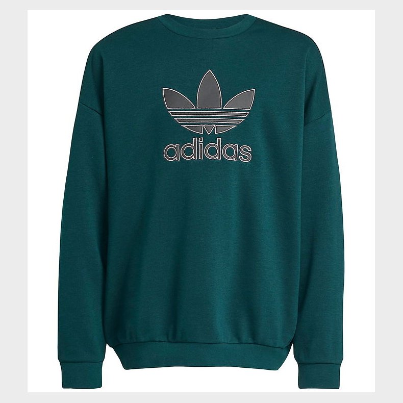 adidas Originals Sweatshirt - Trefoli Crew - Aurivy/Black
