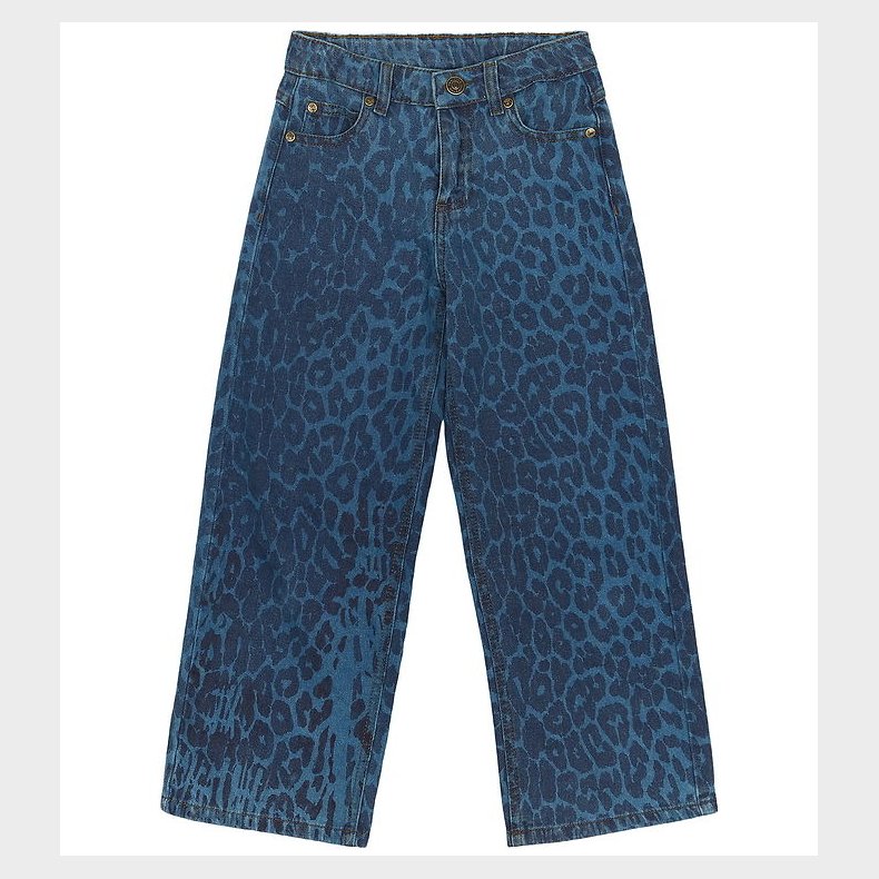 The New Jeans - Wide Fit - TnPrima - Medium Blue Denim/Leo