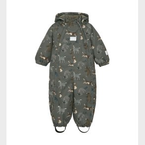 Minymo Flyverdragt - AOP - Dark Gull Grey