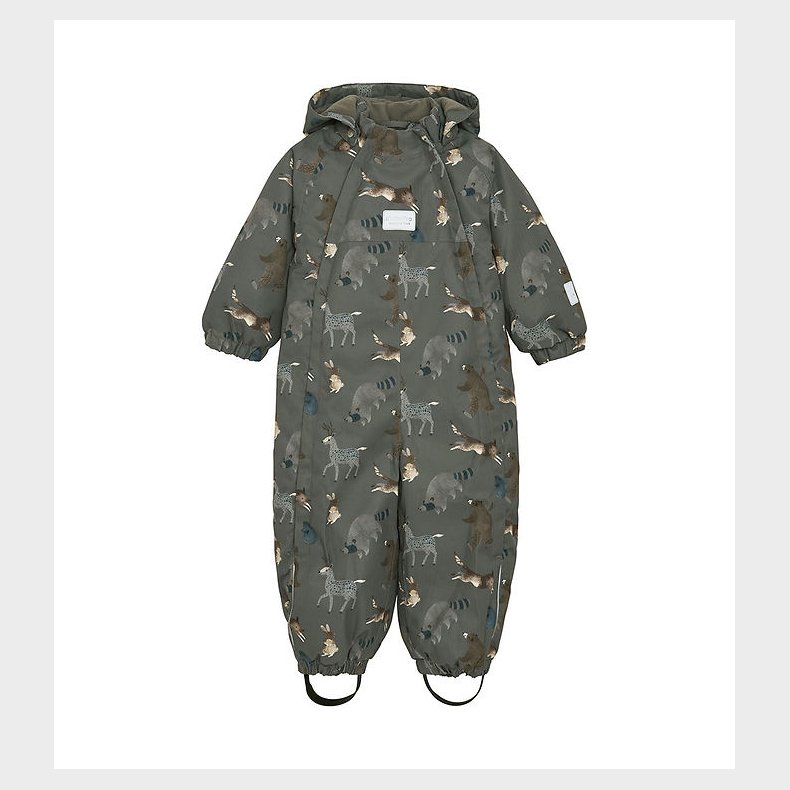 Minymo Flyverdragt - AOP - Dark Gull Grey