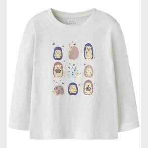 Name It Bluse - NmfVeen - Bright White/Hedgehogs
