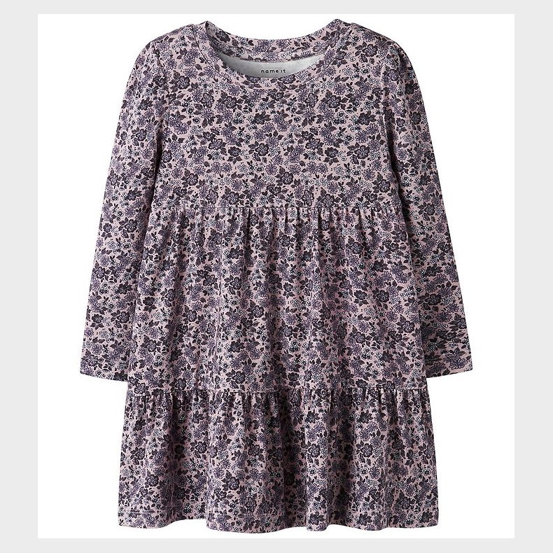 Name It Kjole - NmfOalia - Burnished Lilac m. Blomster