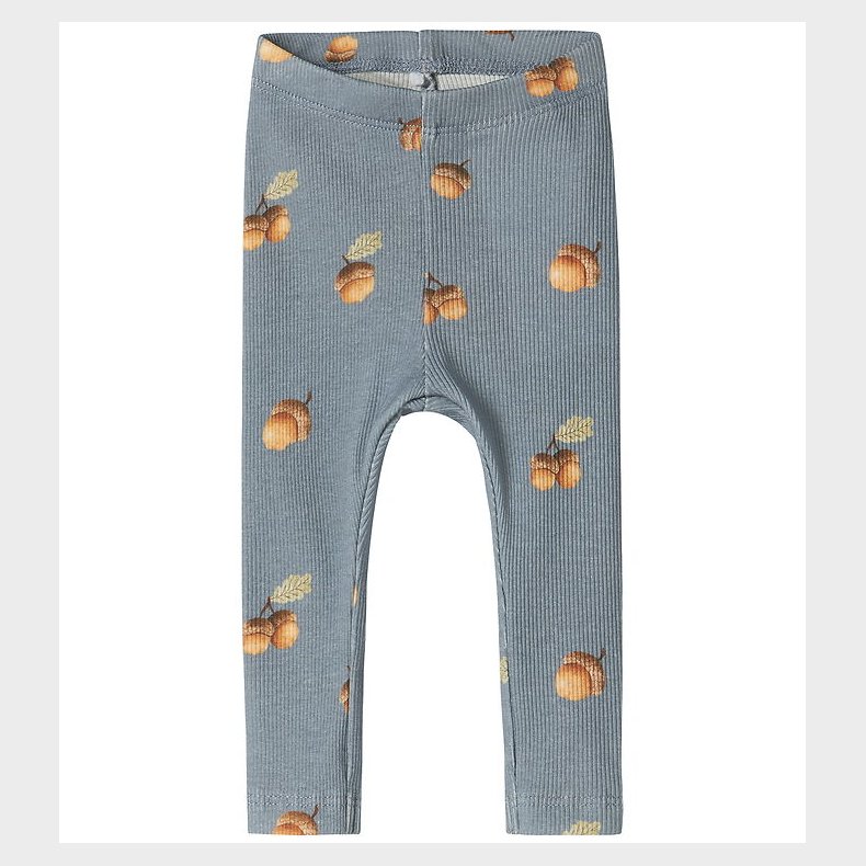 Name It Leggings - Rib - NbmOlyan - Tradewinds m. Agern