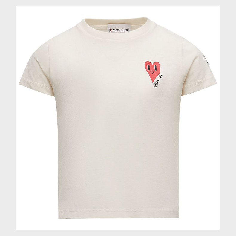 Moncler T-shirt - Cream m. Hjerte