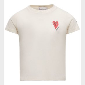 Moncler T-shirt - Cream m. Hjerte