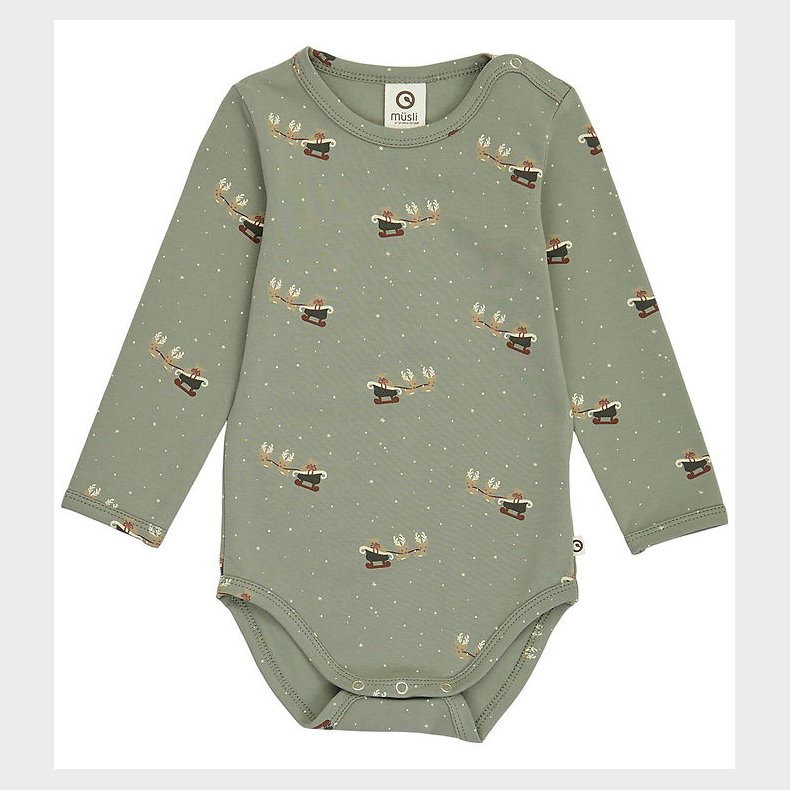 Msli Body l/ - Christmas - Shadow/Deep Green/Balsam Cream