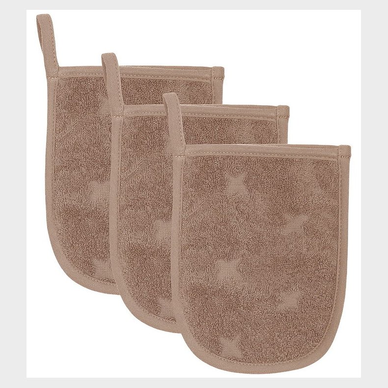 Msli Badehandsker - 3-pak - 14x18 cm - Walnut